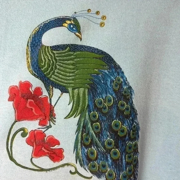 COPY - Vintage 1984 Peacock Animal Crewneck  Large - Picture 4 of 6